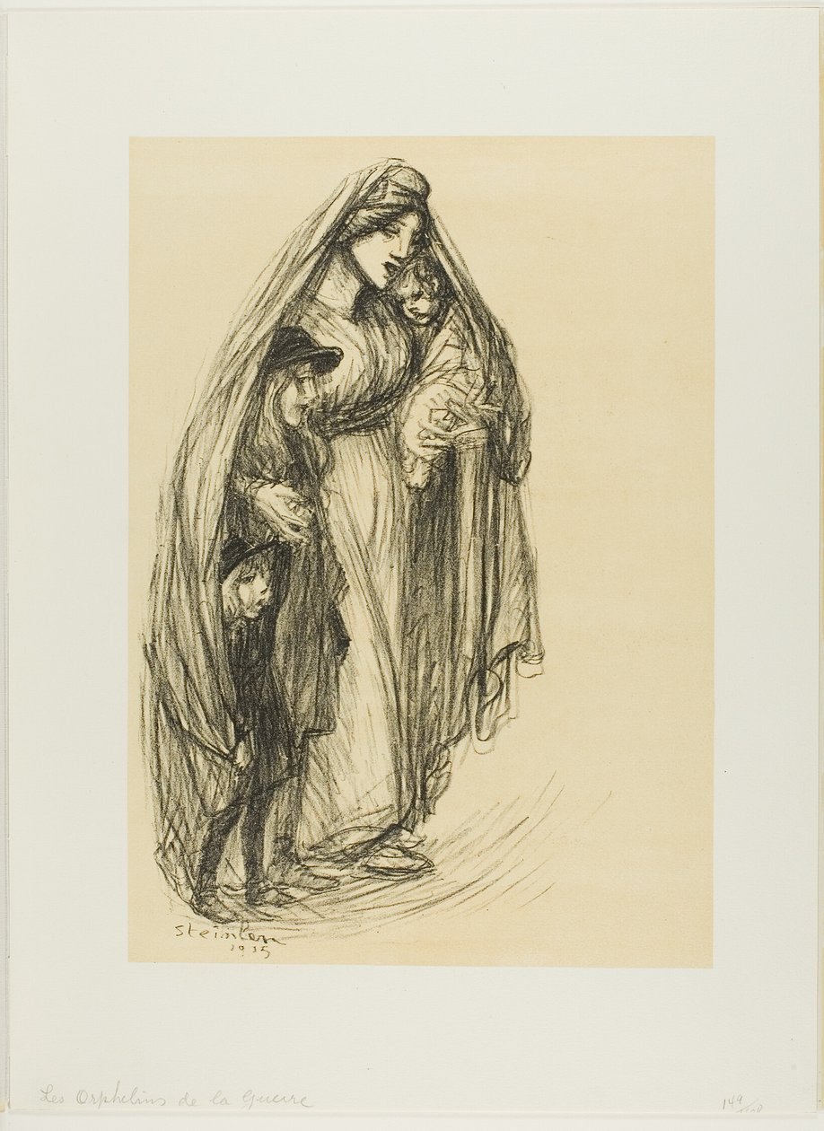 Órfãos de guerra de Théophile Alexandre Pierre Steinlen