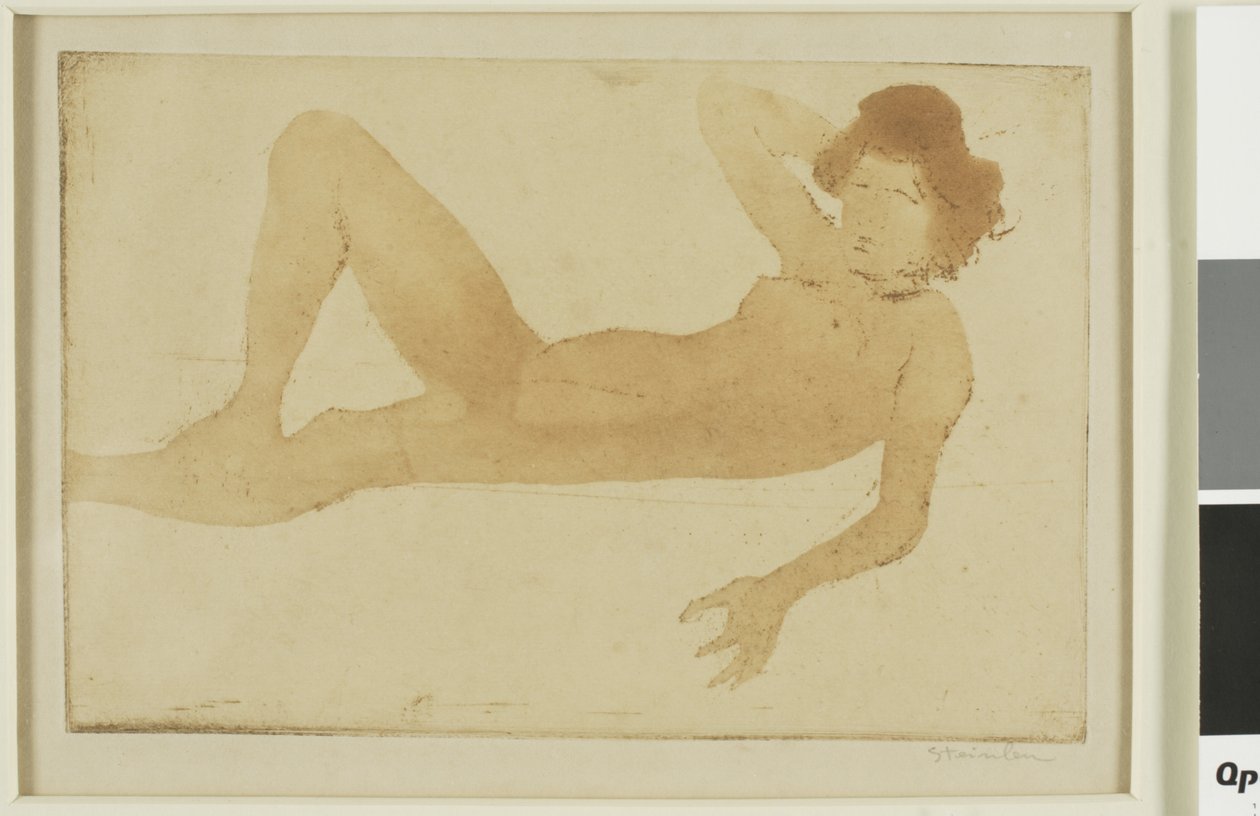 Mulher nua reclinada de Théophile Alexandre Pierre Steinlen
