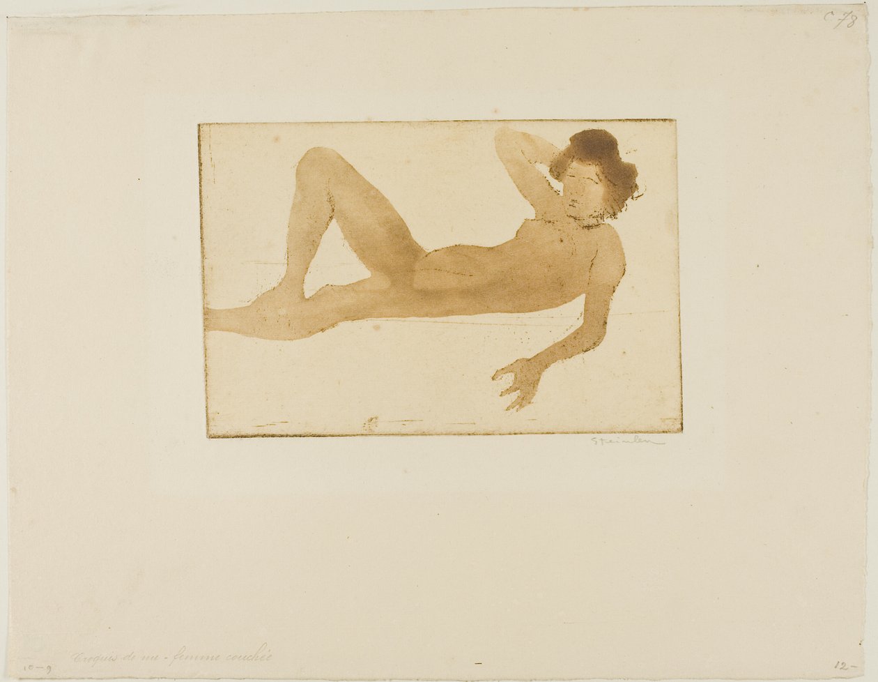 Mulher reclinada de Théophile Alexandre Pierre Steinlen