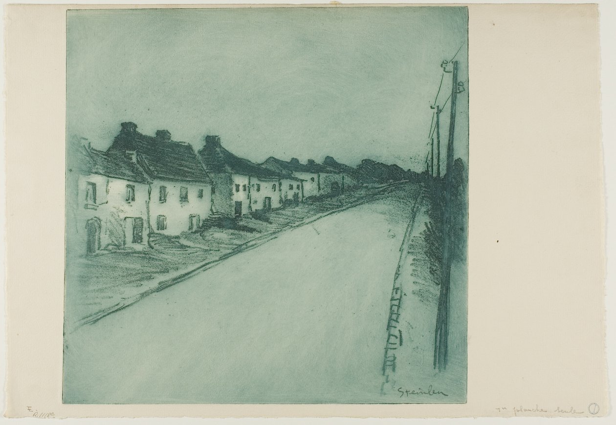 Estrada através de uma aldeia de Théophile Alexandre Pierre Steinlen