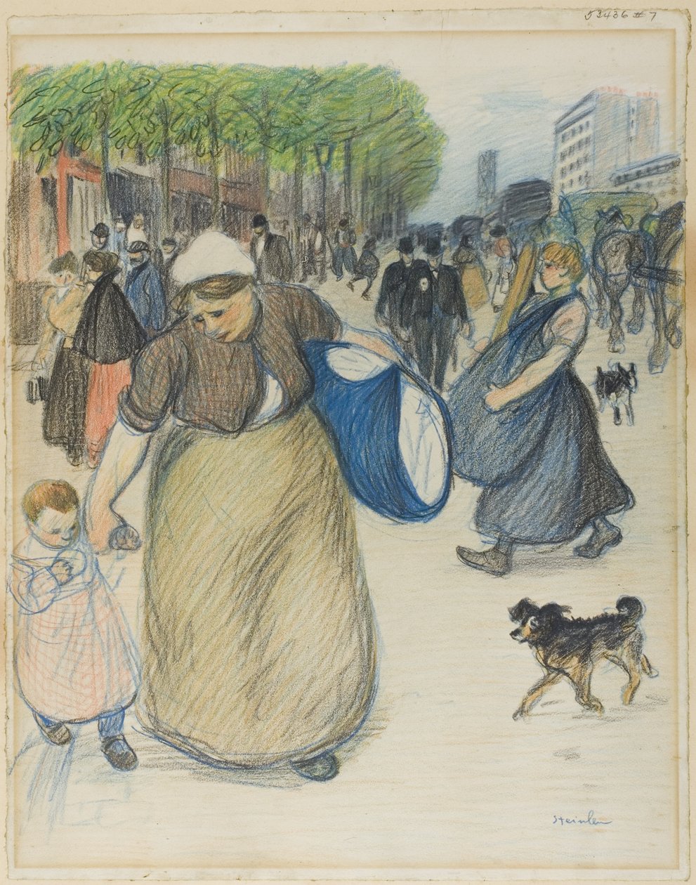 Cena de rua de Théophile Alexandre Pierre Steinlen