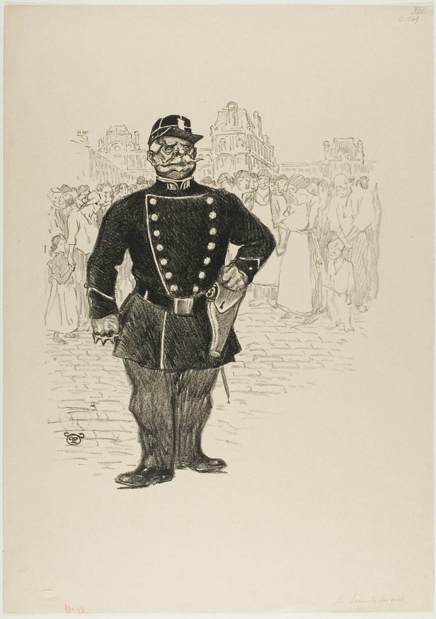 Segurança na rua de Théophile Alexandre Pierre Steinlen