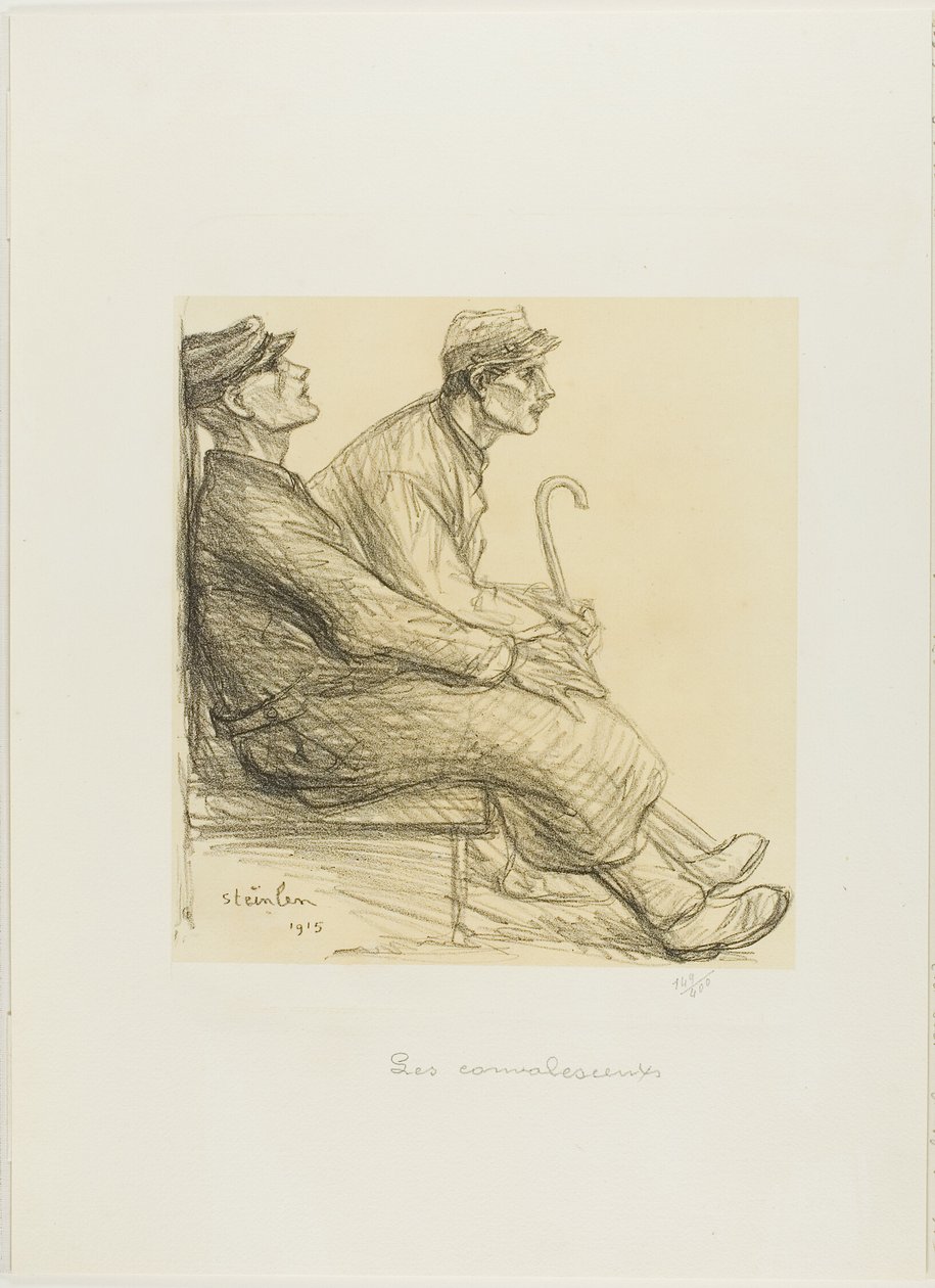 Os Convalescentes, prato dois de Actualités de Théophile Alexandre Pierre Steinlen
