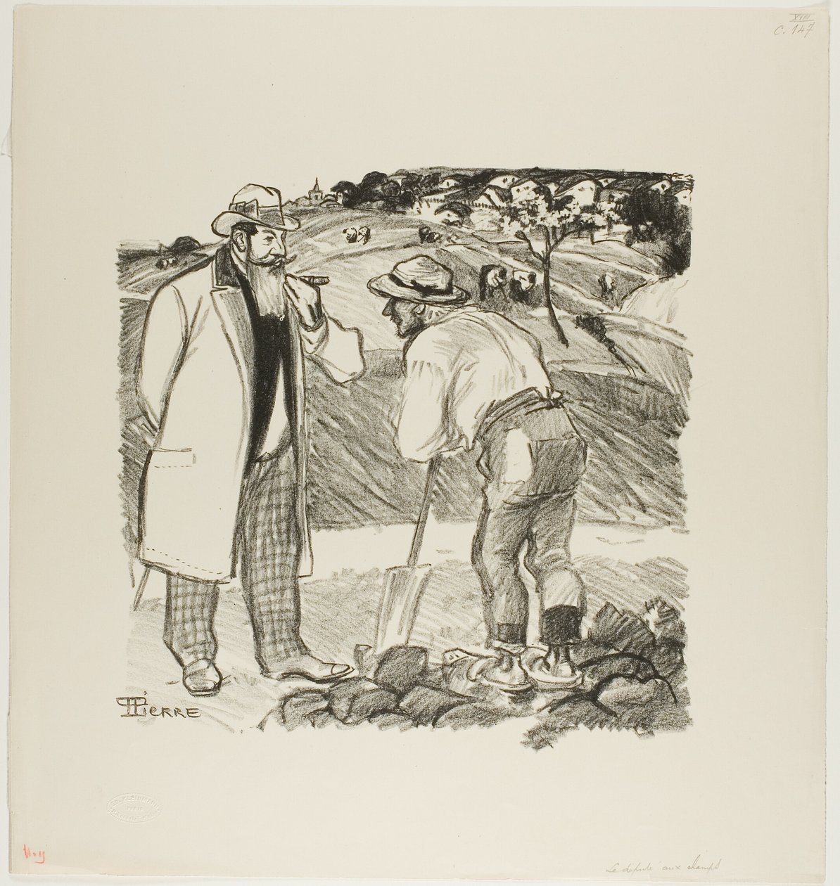 O inspetor de campo de Théophile Alexandre Pierre Steinlen
