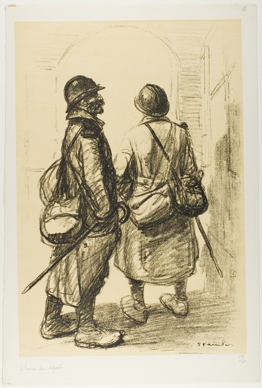 A Hora da Partida, placa vinte e seis de Actualités de Théophile Alexandre Pierre Steinlen