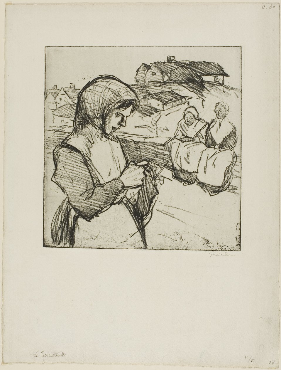 O tricotador de Théophile Alexandre Pierre Steinlen