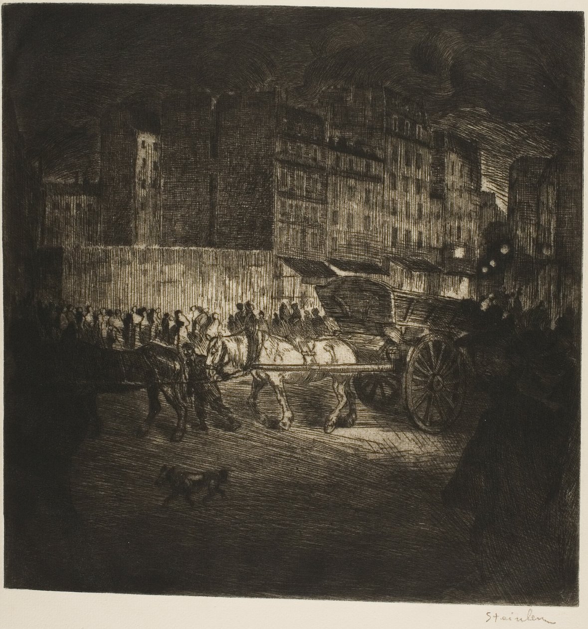 O carrinho do lixo de Théophile Alexandre Pierre Steinlen