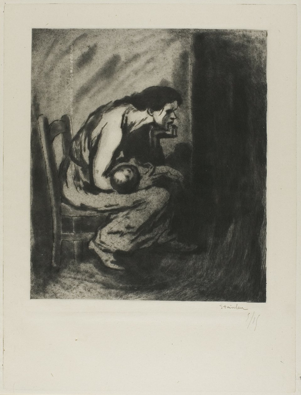 A criança doente de Théophile Alexandre Pierre Steinlen