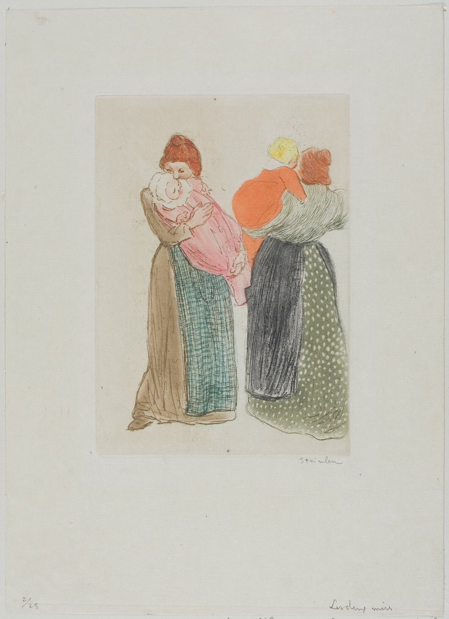 Duas mães de Théophile Alexandre Pierre Steinlen