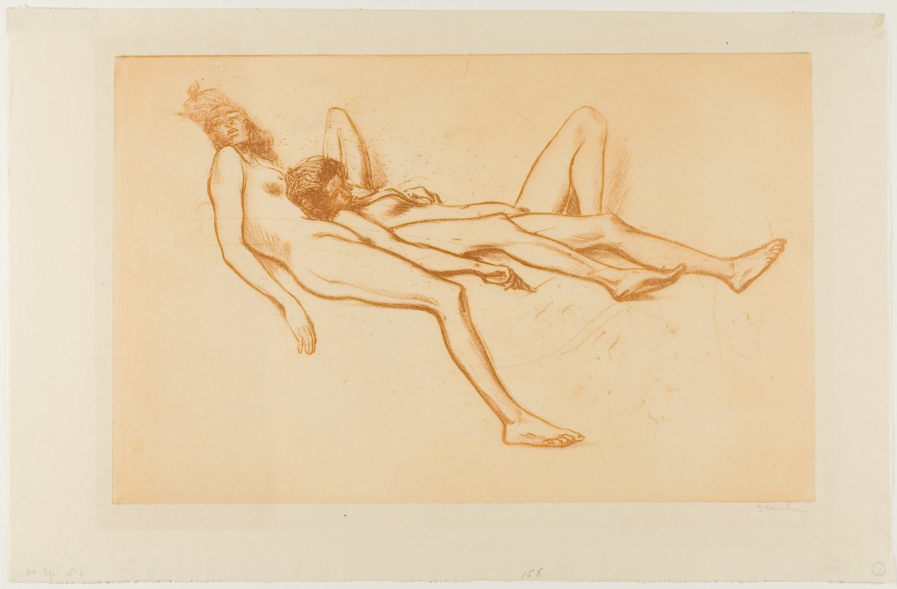Dois modelos nus de Théophile Alexandre Pierre Steinlen