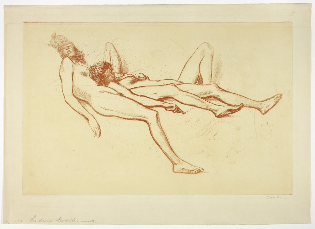 Dois modelos nus de Théophile Alexandre Pierre Steinlen