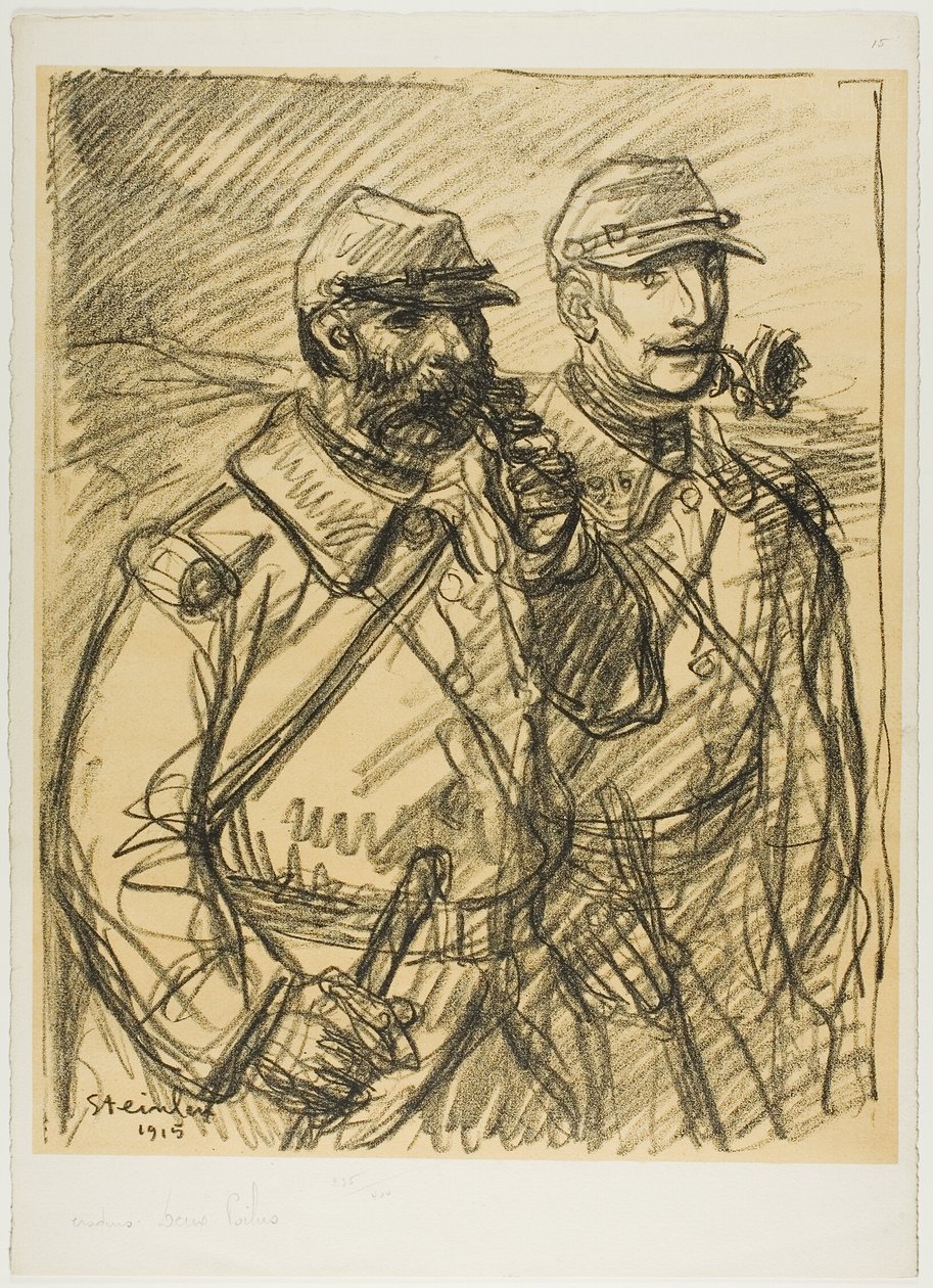 Dois soldados de Théophile Alexandre Pierre Steinlen