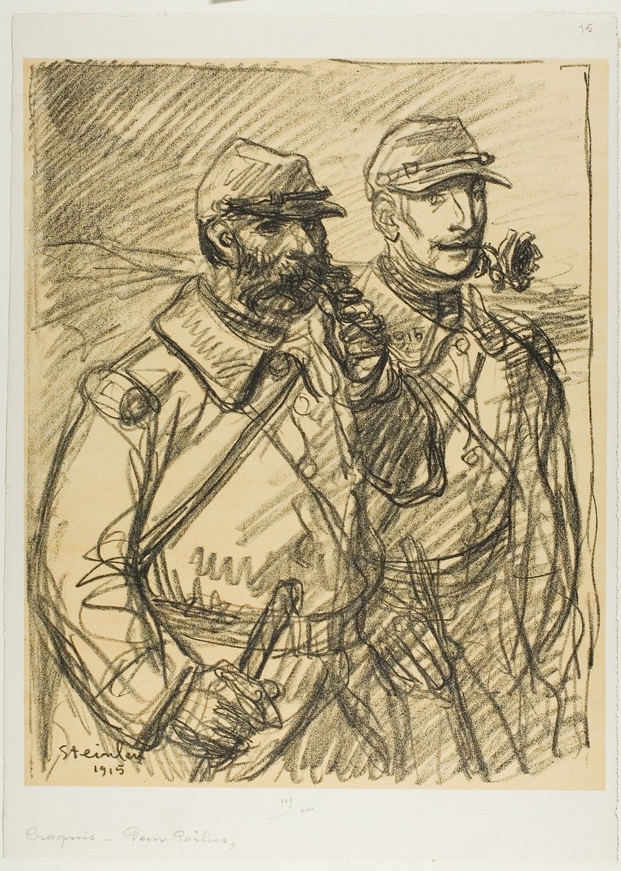 Dois soldados de Théophile Alexandre Pierre Steinlen