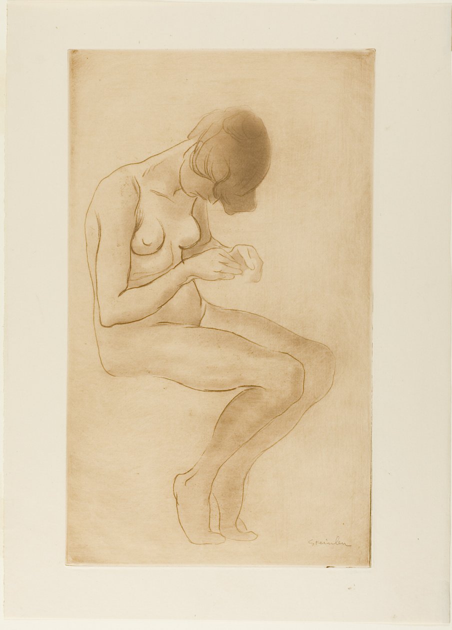 Mulher a arranjar as unhas de Théophile Alexandre Pierre Steinlen