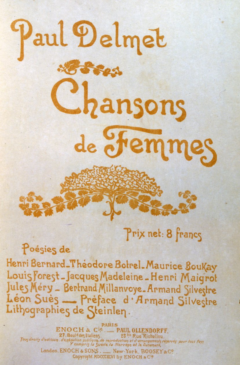 Canções de Mulheres. de Théophile Alexandre Steinlen