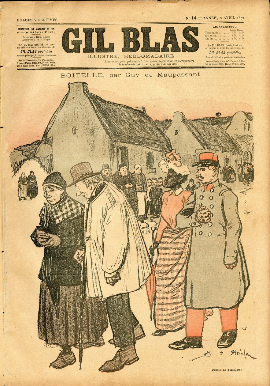 Capa do "Gil Blas". de Théophile Alexandre Steinlen