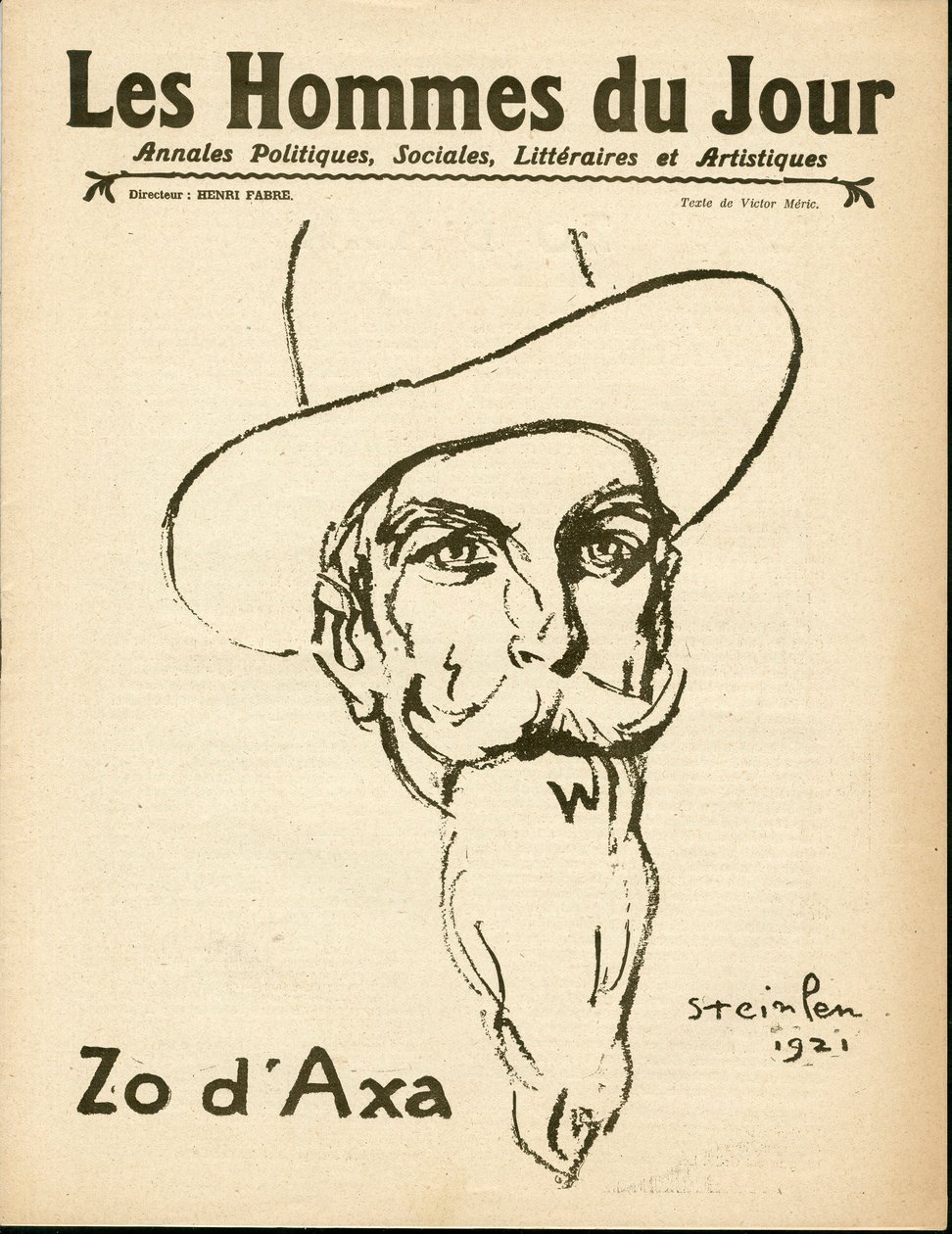 Capa de "Les Hommes du jour", Satirical em N & B de Théophile Alexandre Steinlen