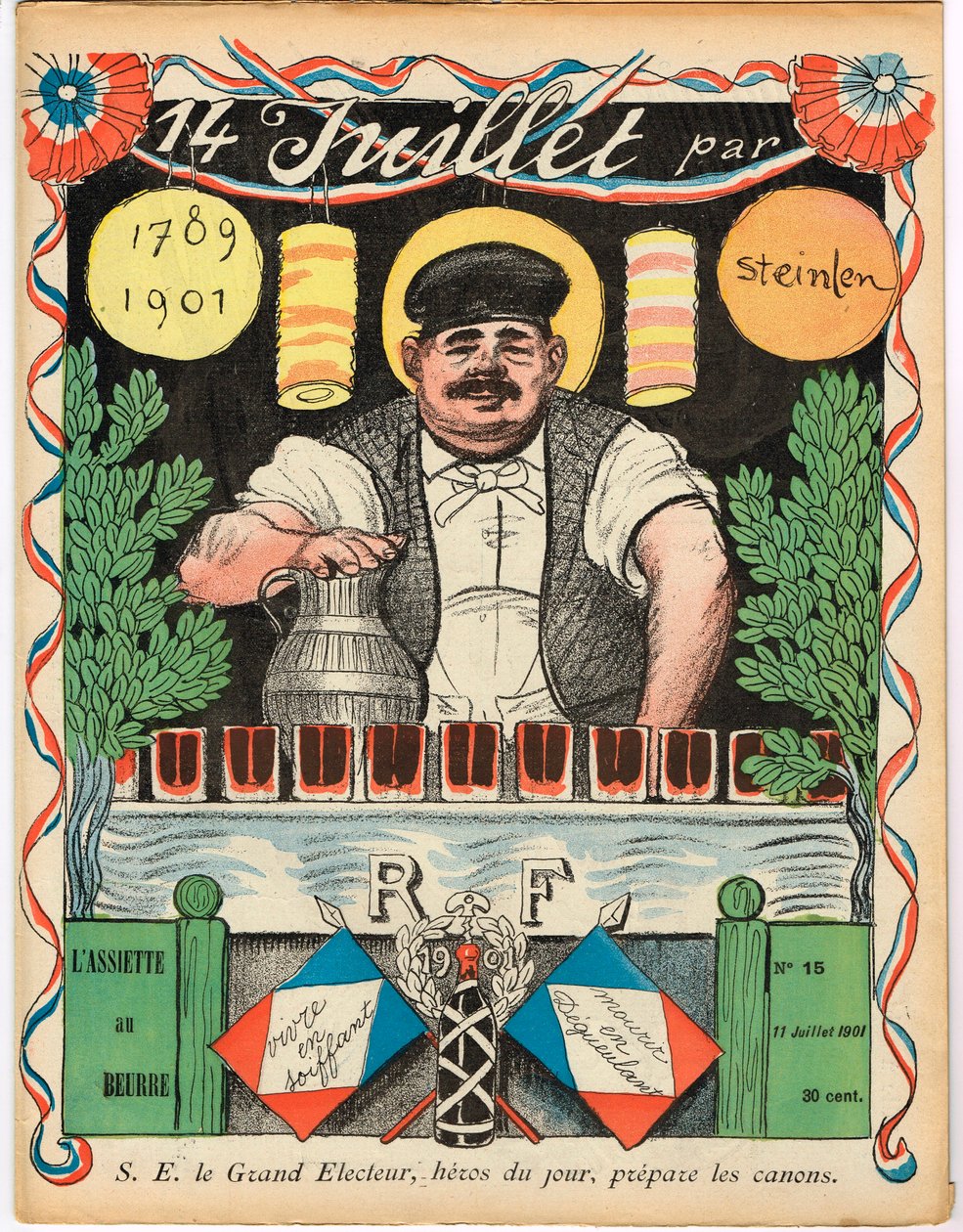 Capa do "The Butter Plate", Satirical in Colors de Théophile Alexandre Steinlen