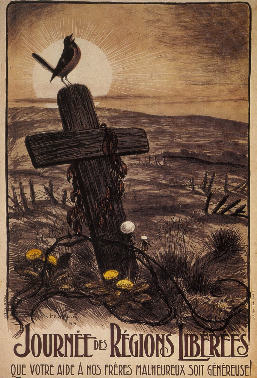 Dia das áreas liberadas, 1919 de Théophile Alexandre Steinlen