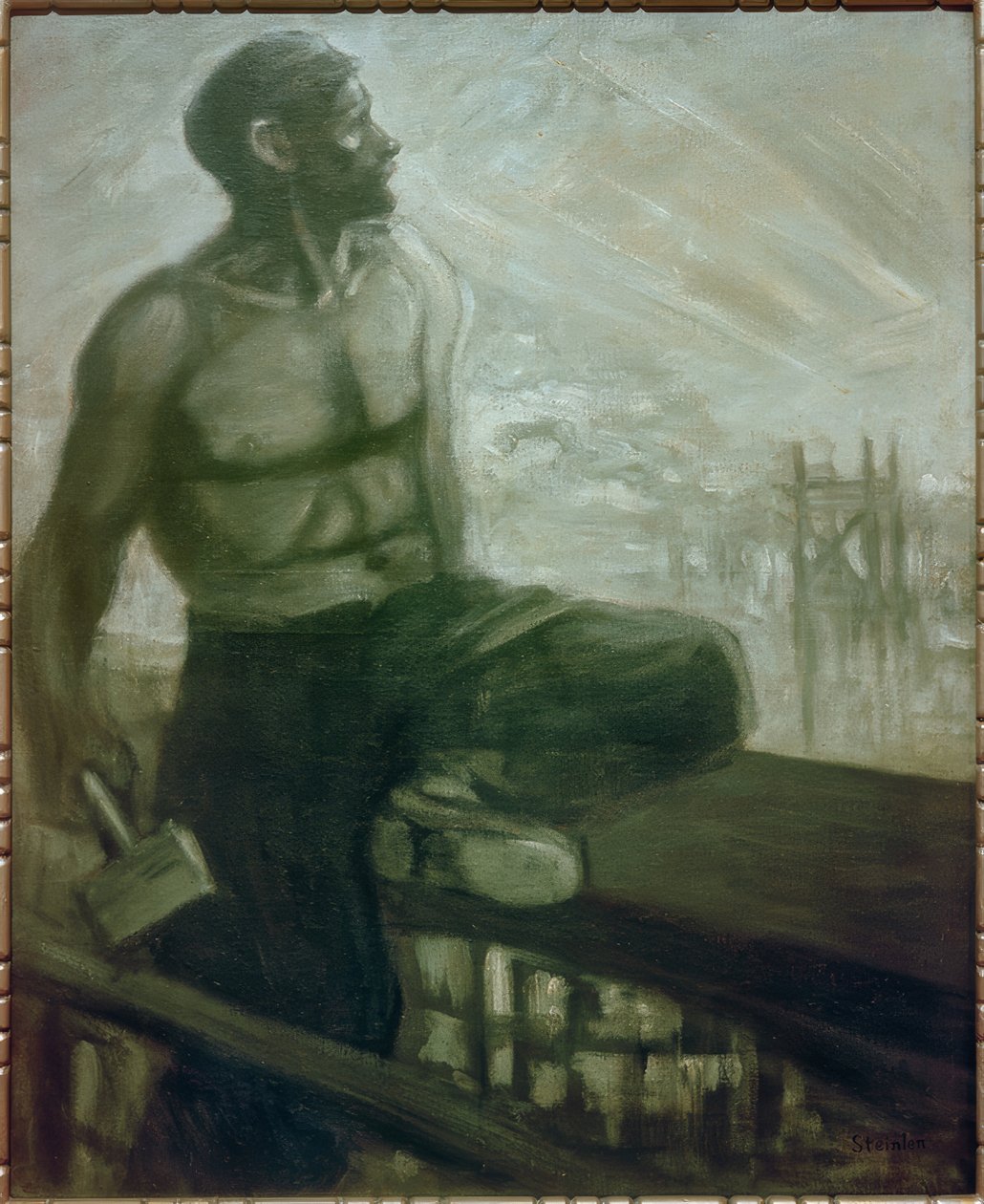 O carpinteiro acima do porto de Théophile Alexandre Steinlen