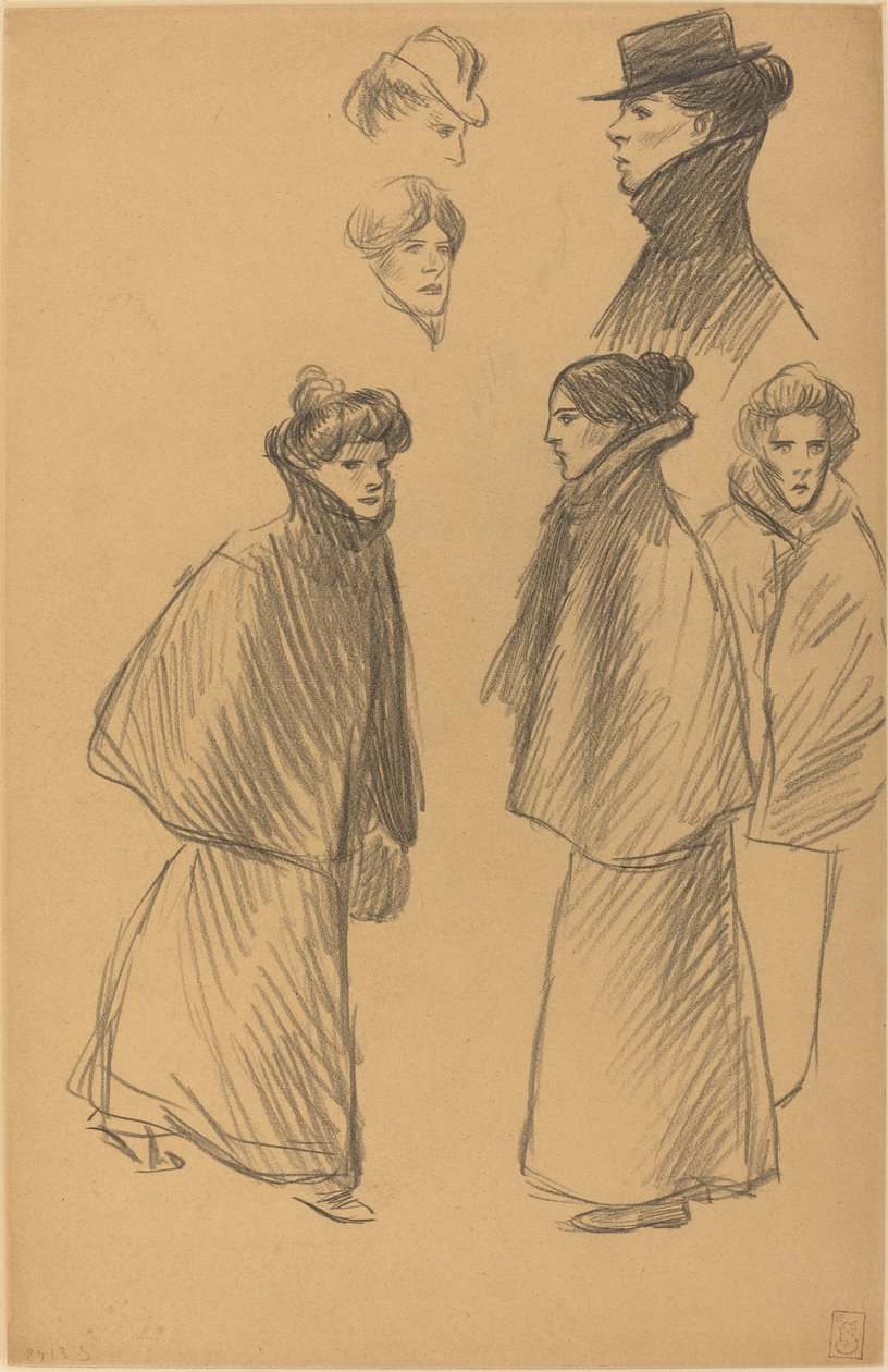 Estudos de Figuras [reto] de Théophile Alexandre Steinlen