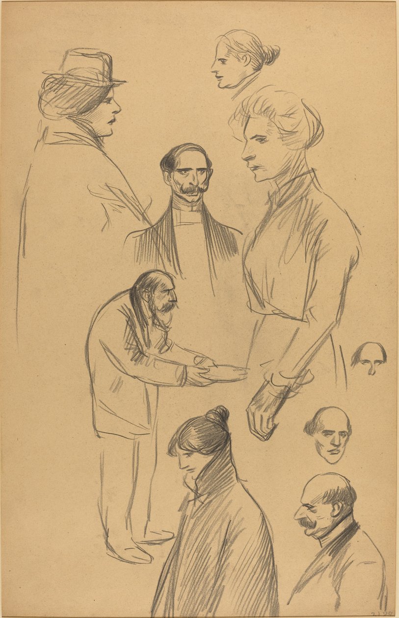 Estudos de Figuras [verso] de Théophile Alexandre Steinlen