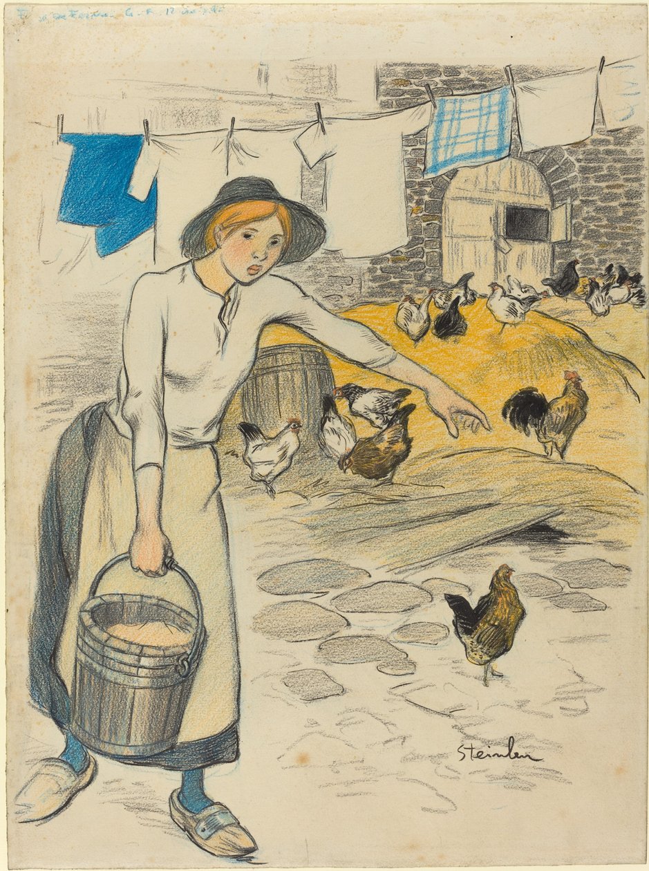 garota da fazenda de Théophile Alexandre Steinlen