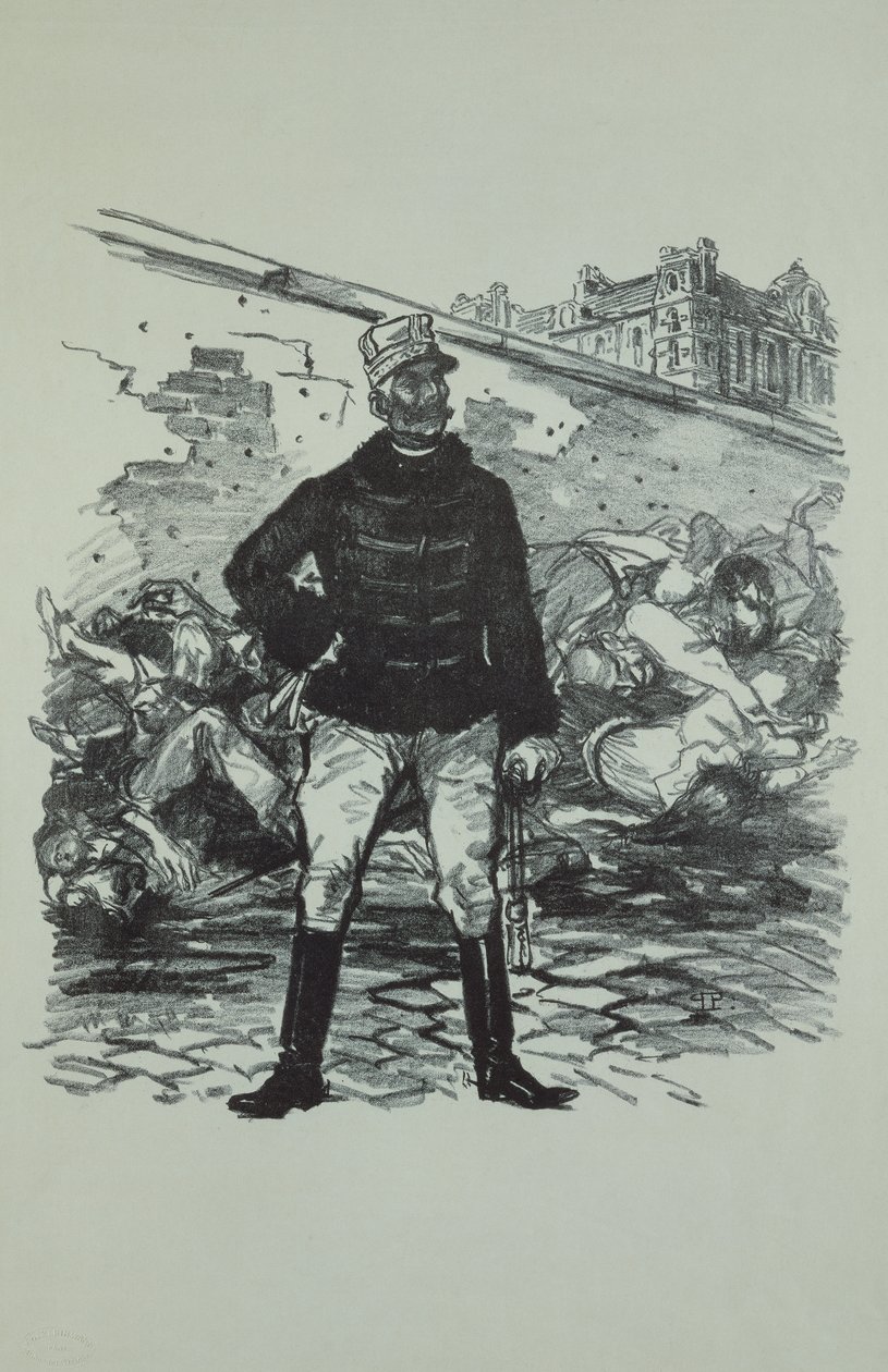 General Gaston Auguste (1830-1909) Marquês de Gallifet, em toda a sua glória de Théophile Alexandre Steinlen