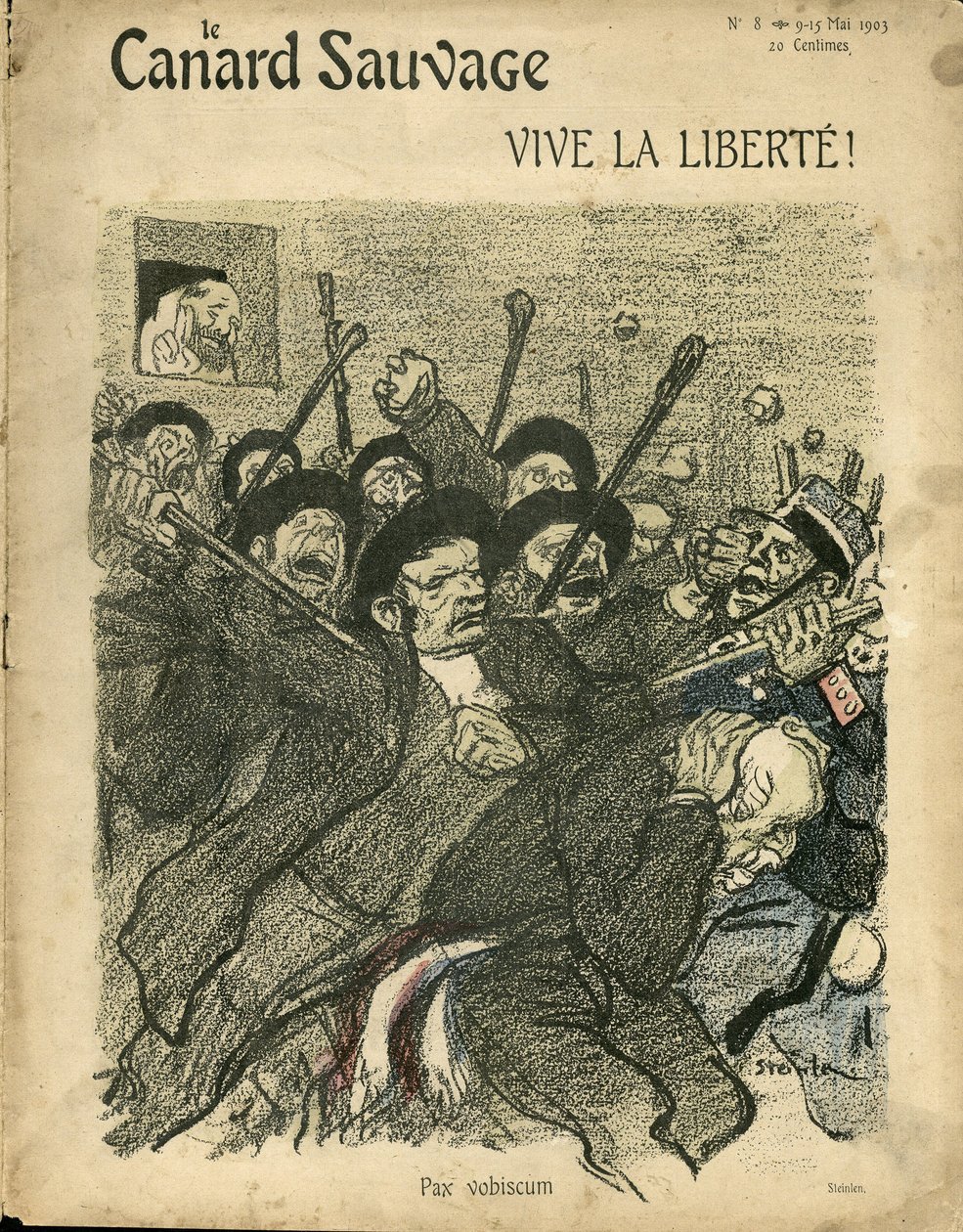 Ilustração de Steinlen (1859-1923) para a Capa do Pato Selvagem de Théophile Alexandre Steinlen