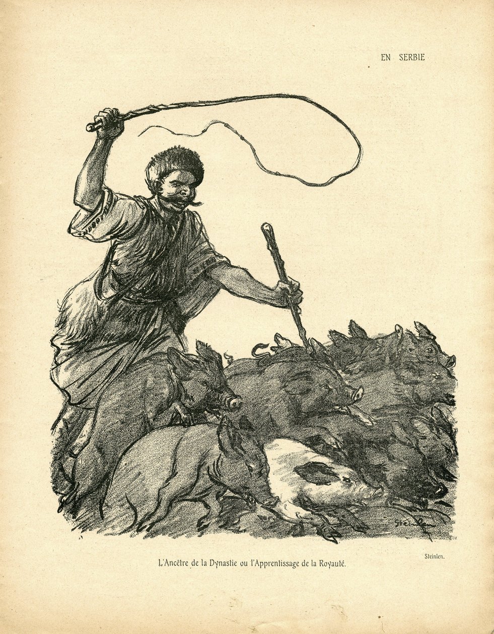 Ilustração de Steinlen (1859-1923) em The Wild Duck de Théophile Alexandre Steinlen