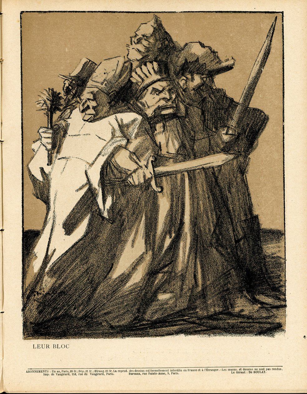 A Placa de Manteiga, número 357, de cor satírica de Théophile Alexandre Steinlen