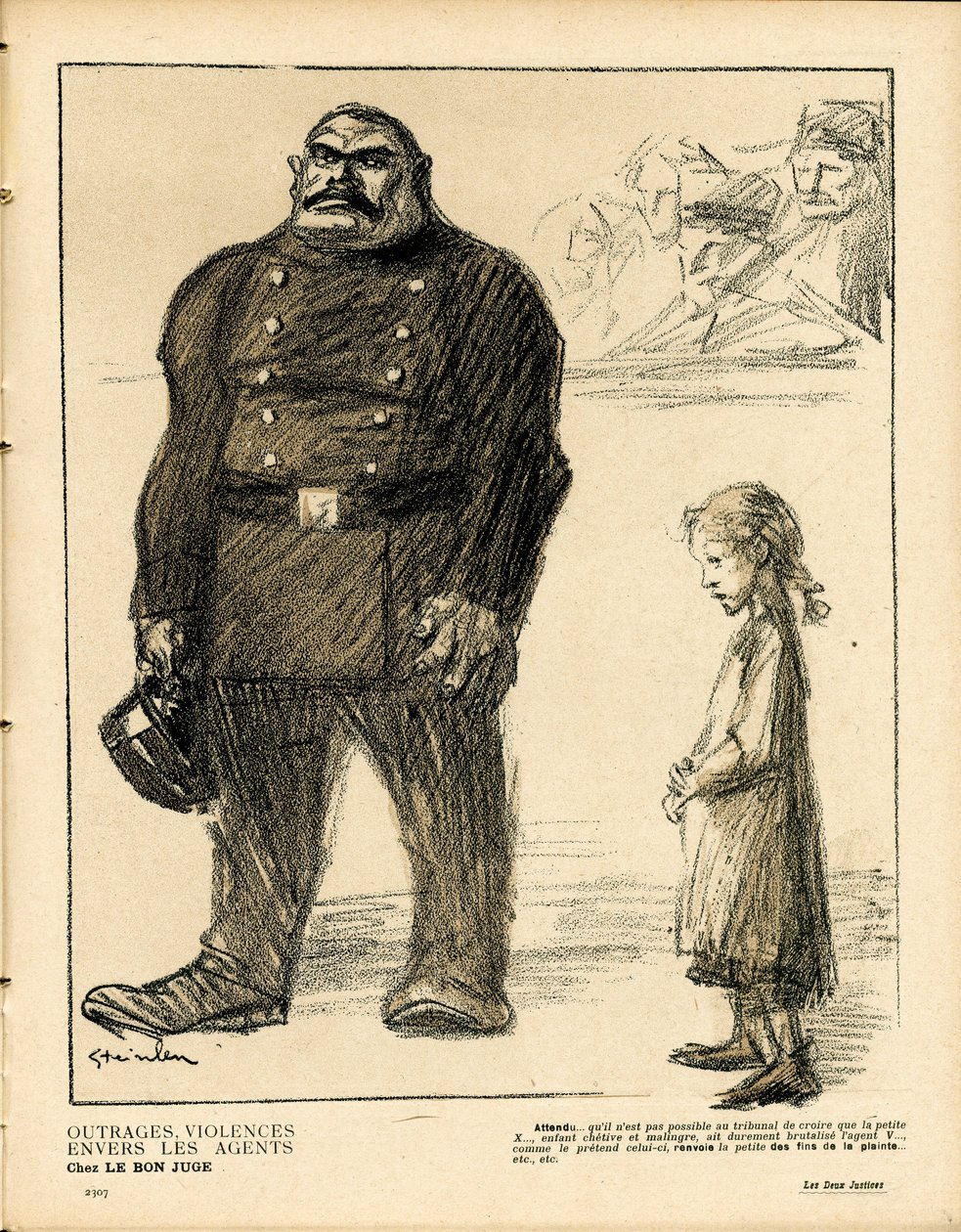 A Placa de Manteiga, número 357, de cor satírica de Théophile Alexandre Steinlen