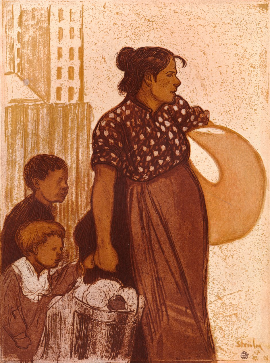 A Lavadeira, c 1900 de Théophile Alexandre Steinlen
