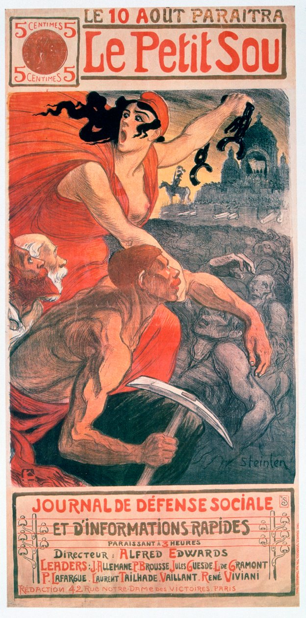 Le Petit Sou, revista socialista de Théophile Steinlen, 1900 de Théophile Alexandre Steinlen