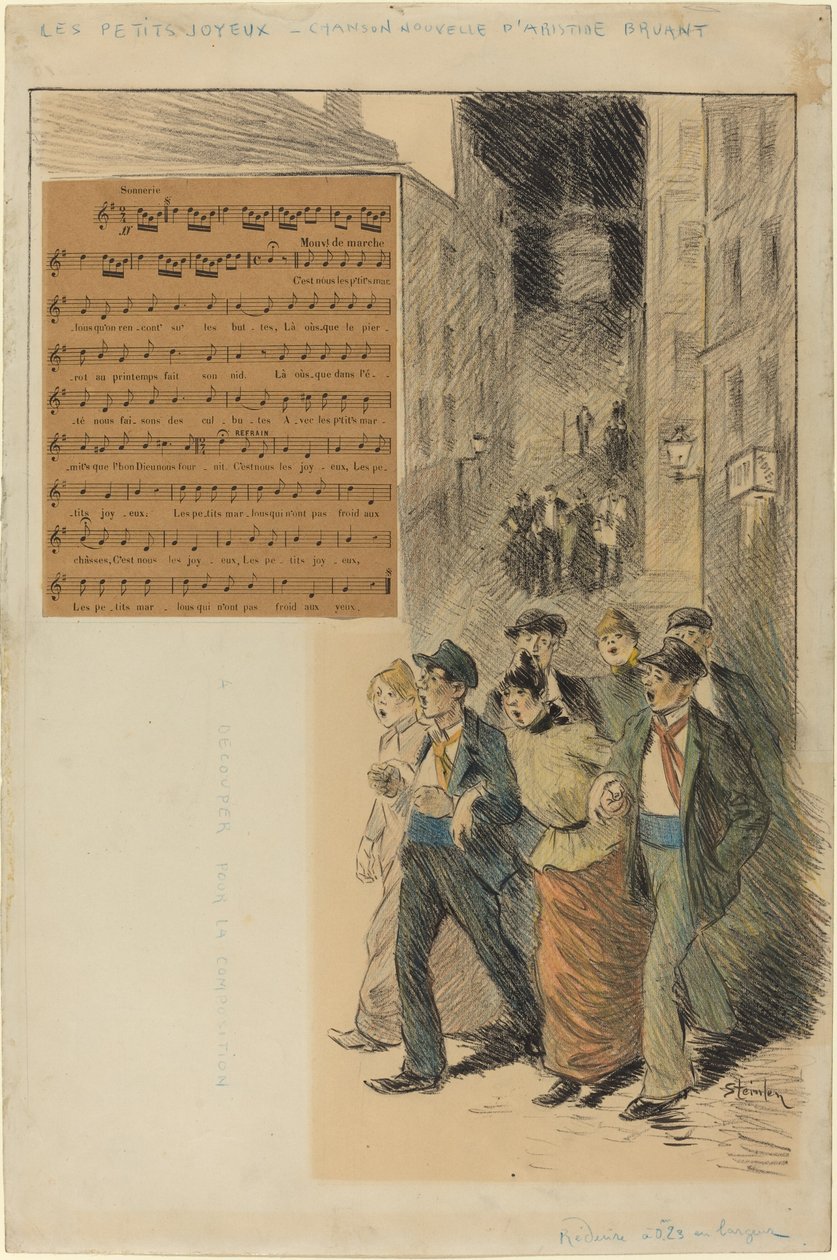 Os pequeninos alegres de Théophile Alexandre Steinlen