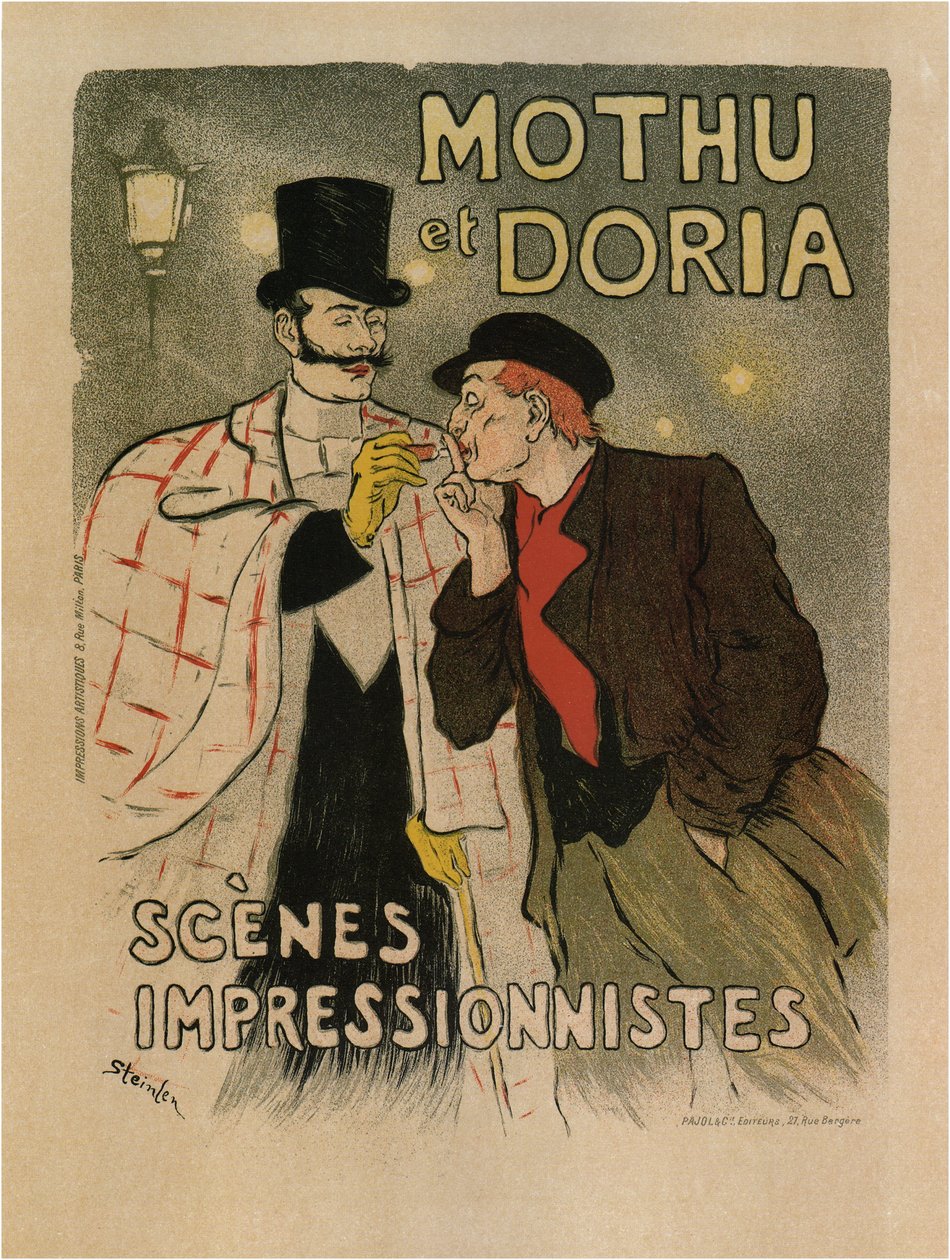 Mothu e Doria. Cenas impressionistas, 1893 de Théophile Alexandre Steinlen