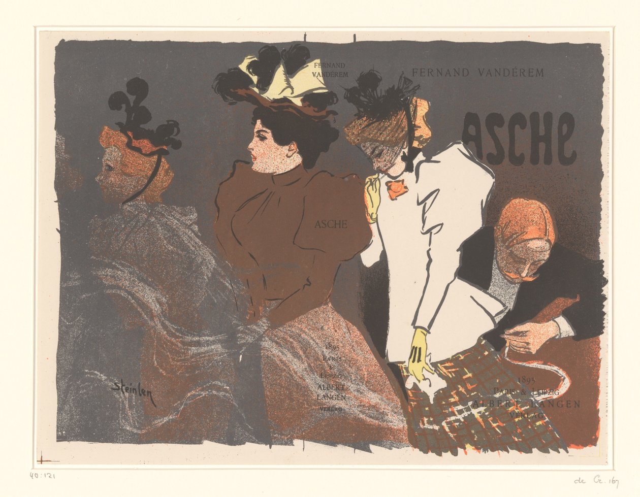 Ilustração da capa para Asche por Fernand Vandérem de Théophile Alexandre Steinlen