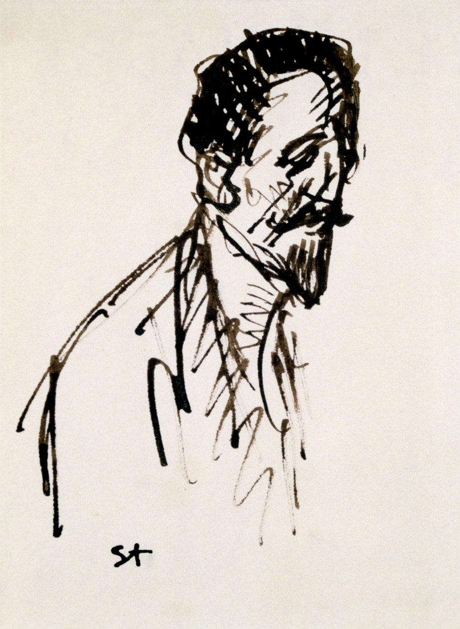 Retrato de Jehan Rictus, século XX de Théophile Alexandre Steinlen