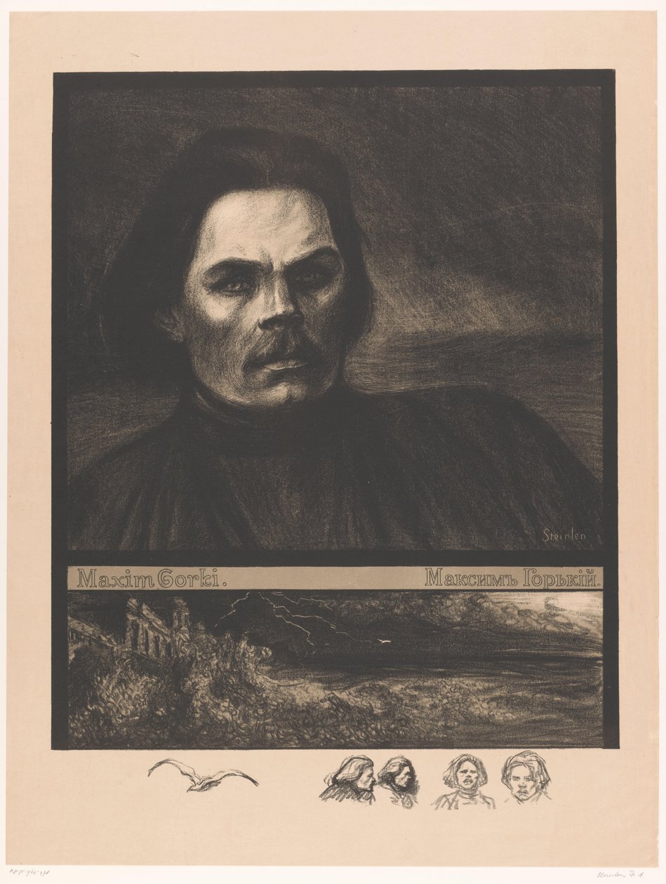 Retrato de van Maksim Gorky Maxim Gorky (título no objeto) de Théophile Alexandre Steinlen