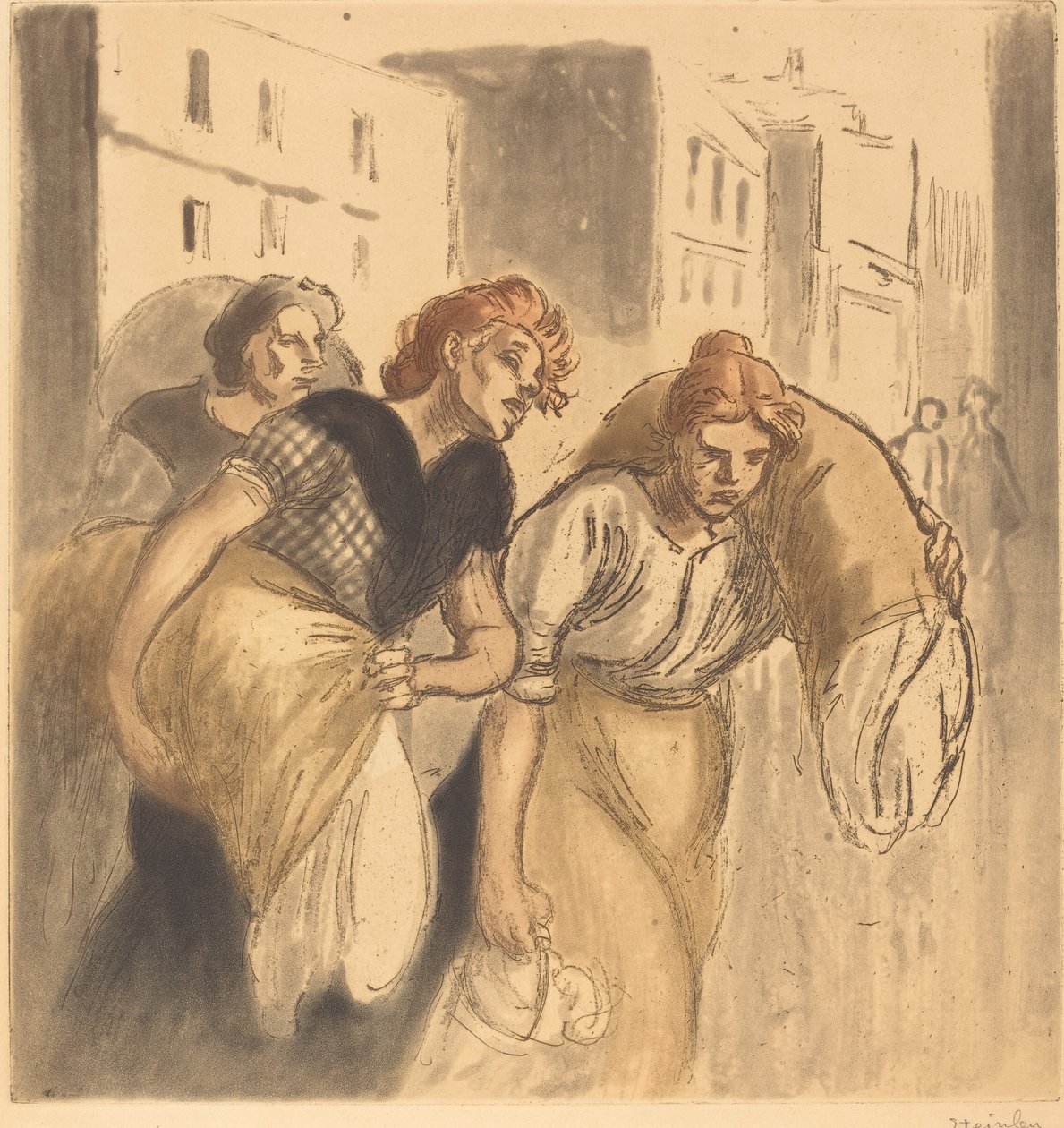 Retorno da Lavanderia, 1912. de Théophile Alexandre Steinlen