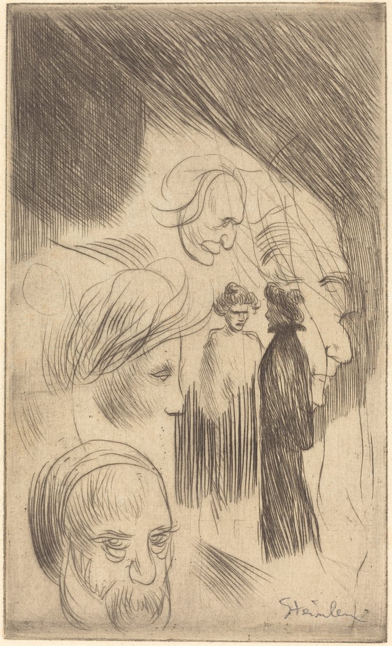 Placa de esboço de Théophile Alexandre Steinlen