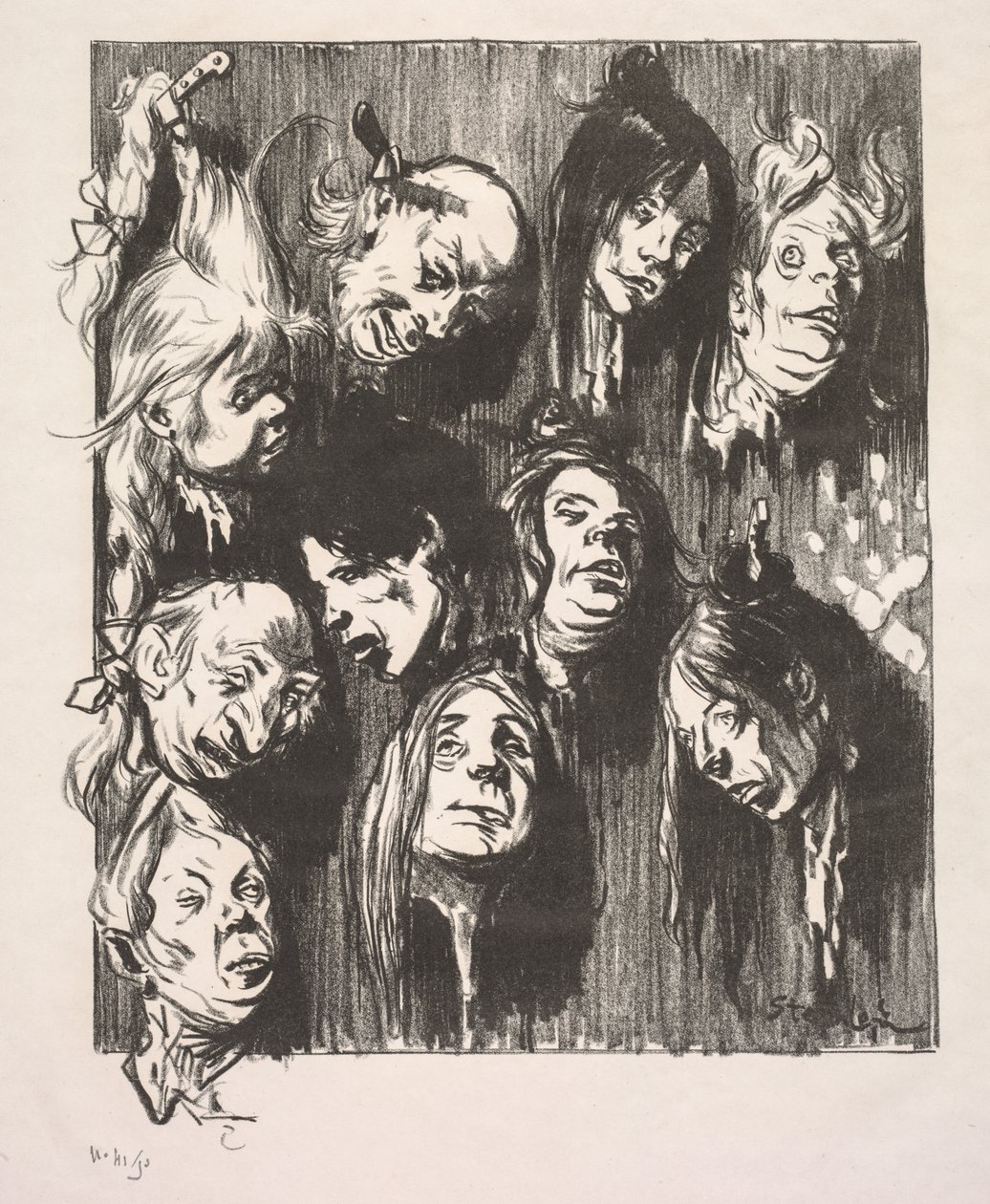 Dez assassinatos por um centavo, 1897. de Théophile Alexandre Steinlen