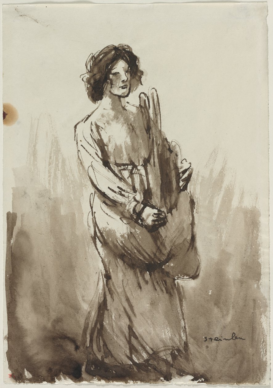 O Transportador de Pão, quarto quarto do século XIX ou primeiro quarto do século XX. de Théophile Alexandre Steinlen