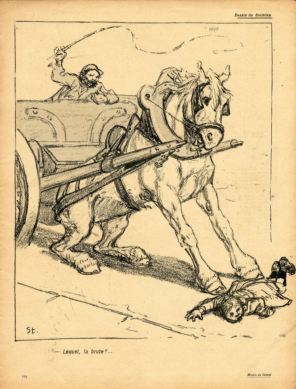 A Placa de Manteiga, Satirical em Cores de Théophile Alexandre Steinlen