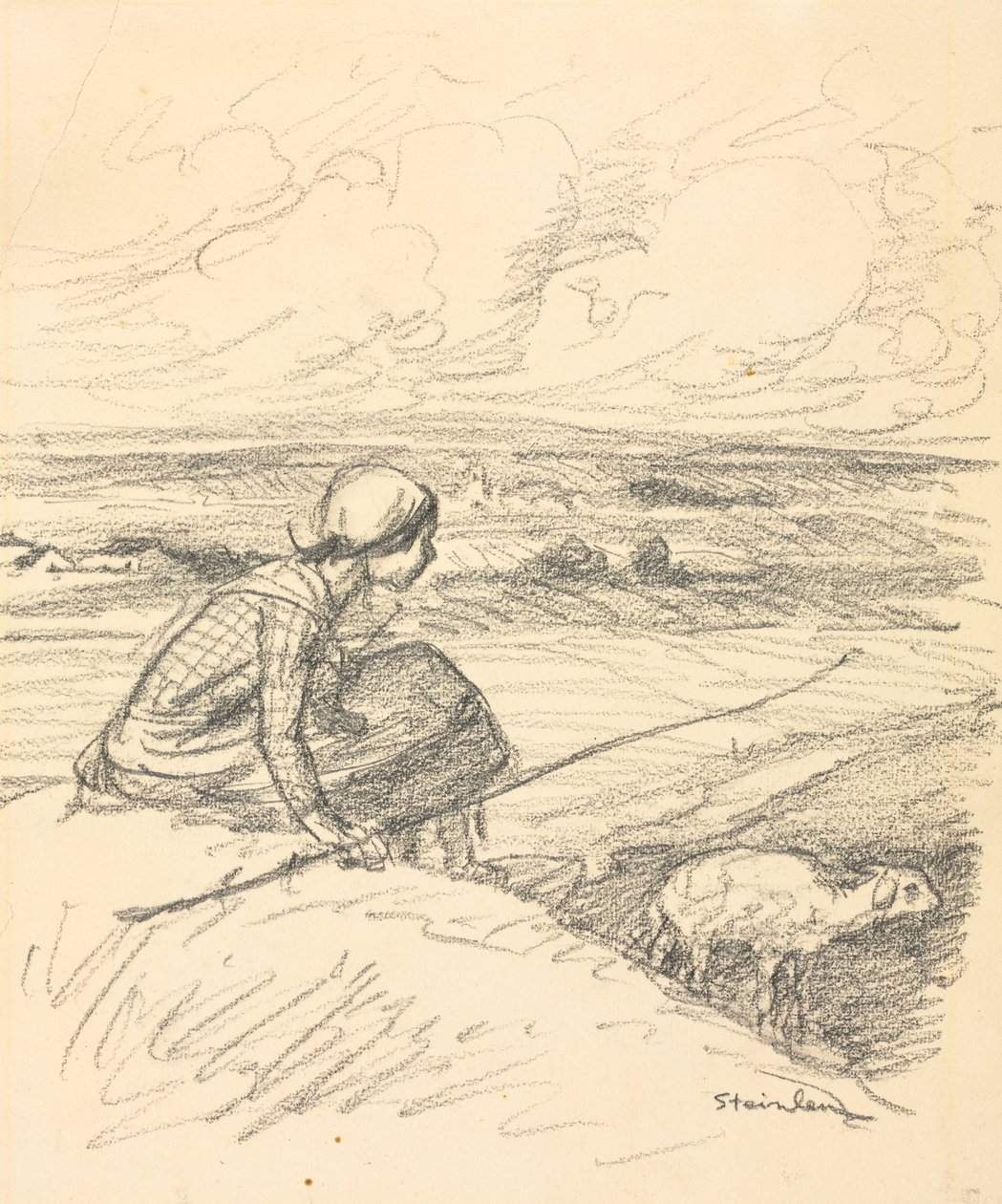 A Pastora, quarto quartel do século XIX ou primeiro quartel do século XX. de Théophile Alexandre Steinlen