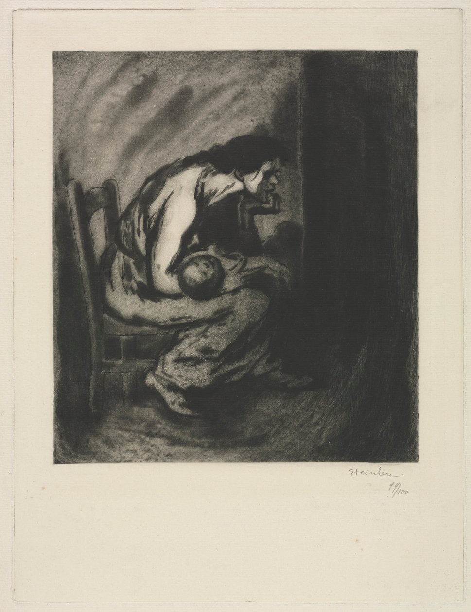 A criança doente de Théophile Alexandre Steinlen