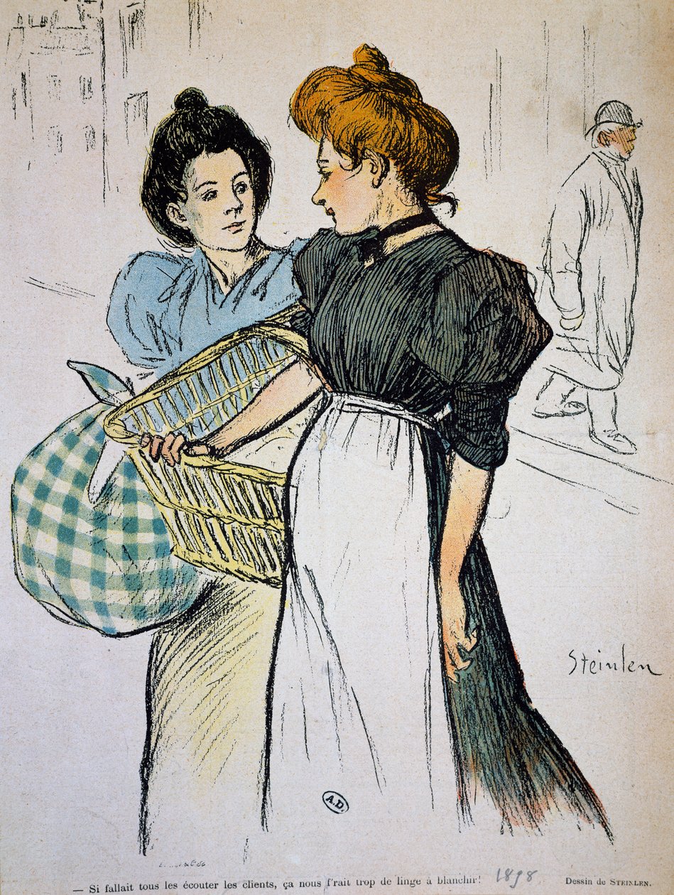 As lavadeiras, impressão, França de Théophile Alexandre Steinlen