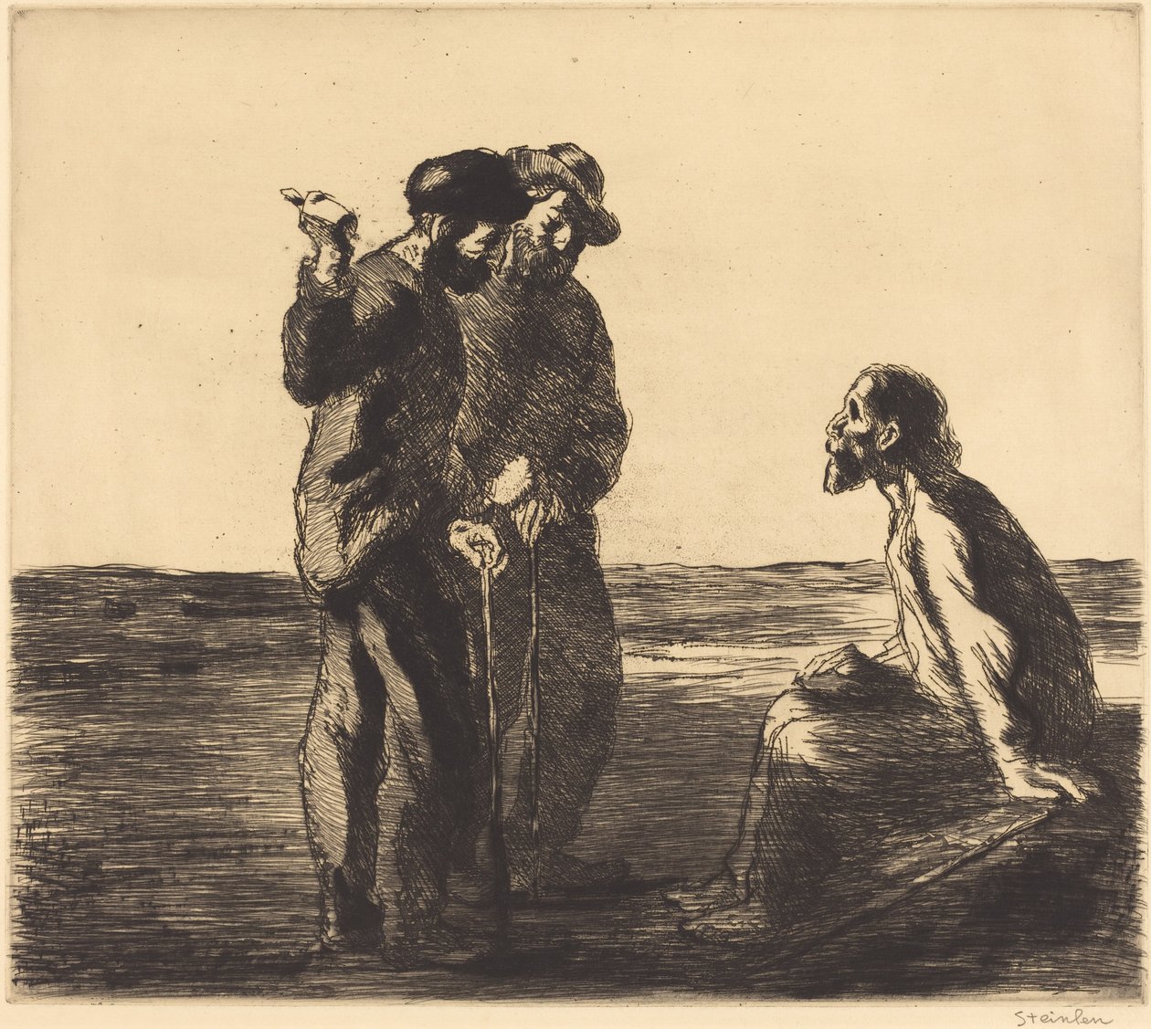 Três Companheiros de Théophile Alexandre Steinlen