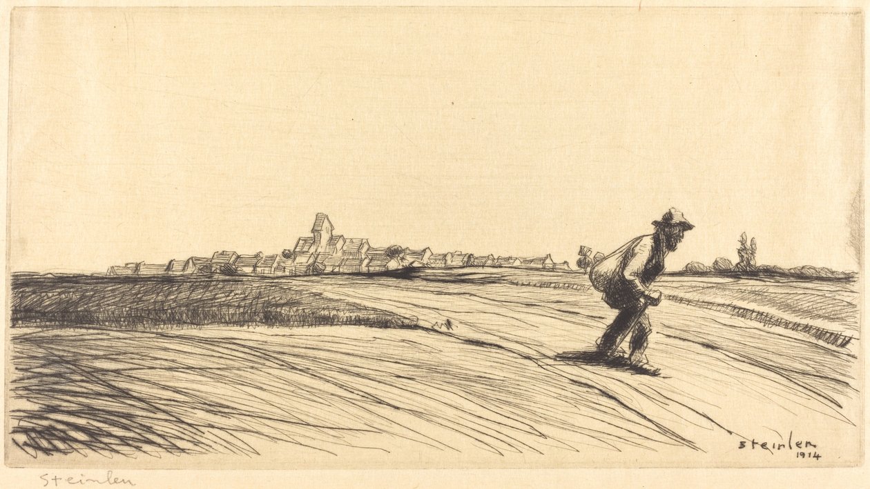 Vagabundo com Pacote O vagabundo com a bolsa, 1914. de Théophile Alexandre Steinlen