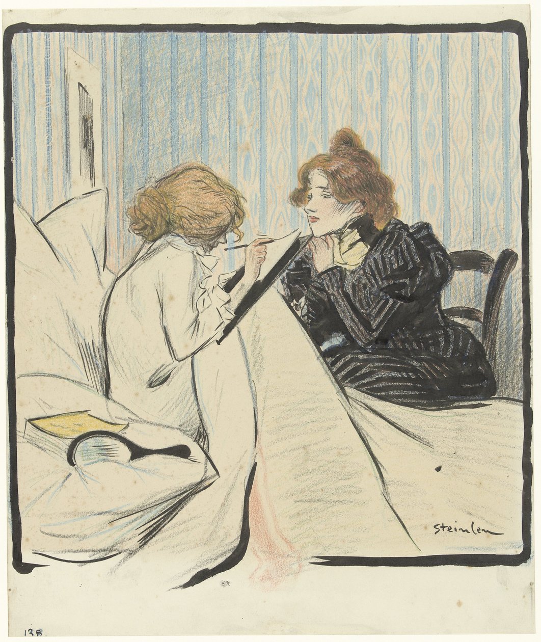 Duas mulheres em um quarto de Théophile Alexandre Steinlen